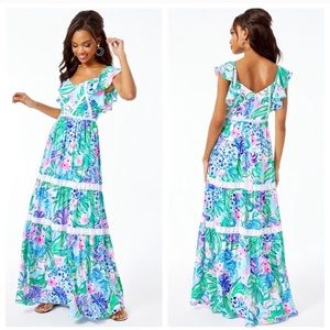 NWT Lilly Pulitzer kitten around maxi dress